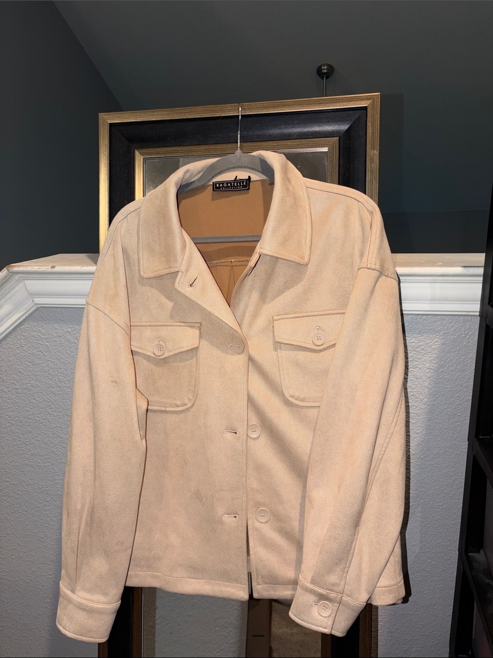 Bagatelle Cream Utility Jacket with Chest Flap Pockets